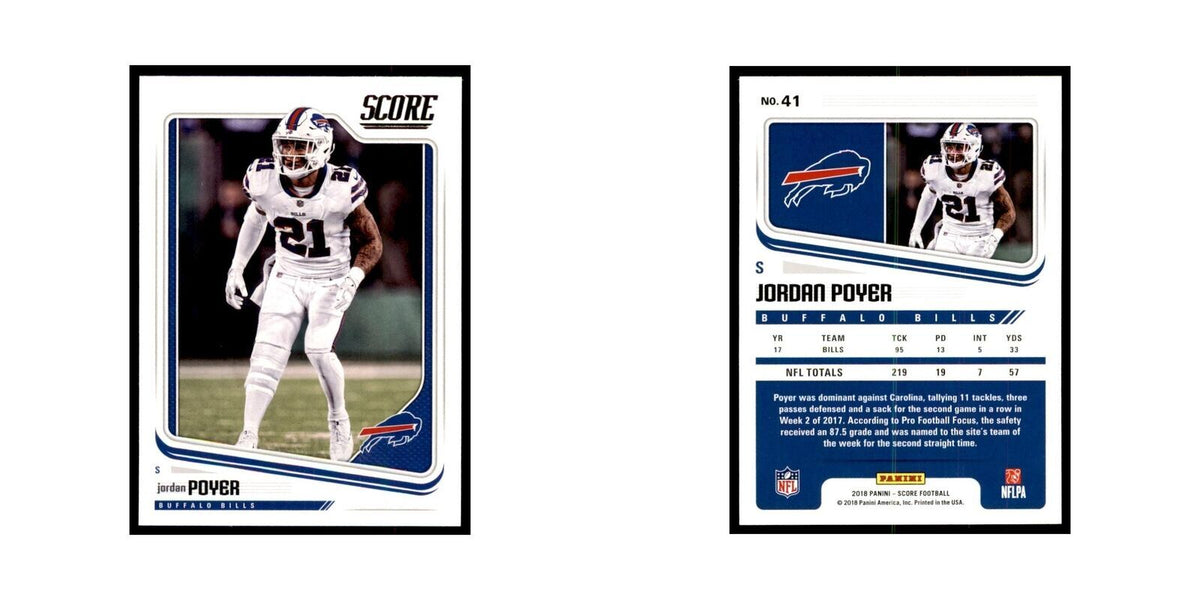 Jordan Poyer 2018 Score #41 Baseball Cards Football Card NM