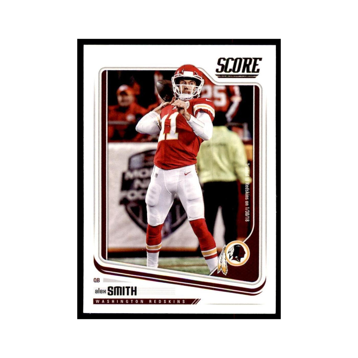 Alex Smith 2018 Score #155 Baseball Cards Football Card NM