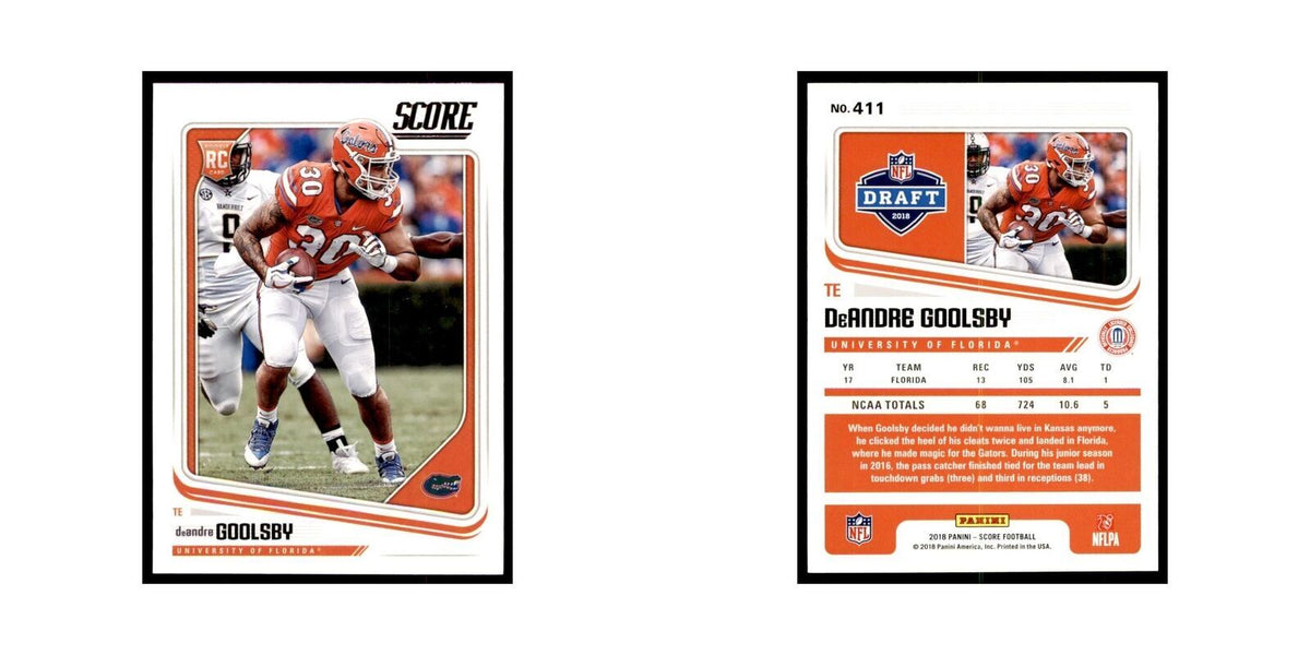 DeAndre Goolsby Rookie 2018 Score #411 Baseball Cards Football Card NM