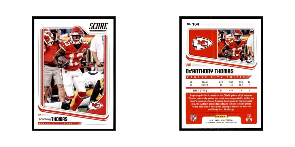 De'Anthony Thomas 2018 Score #164 Baseball Cards Football Card NM