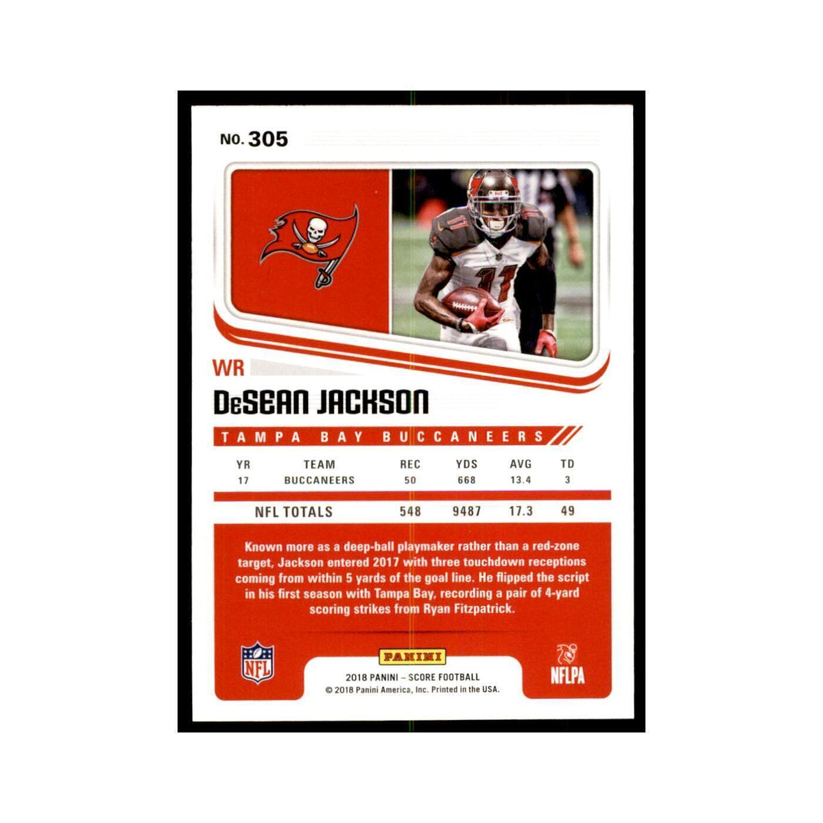 DeSean Jackson 2018 Score #305 Baseball Cards Football Card NM