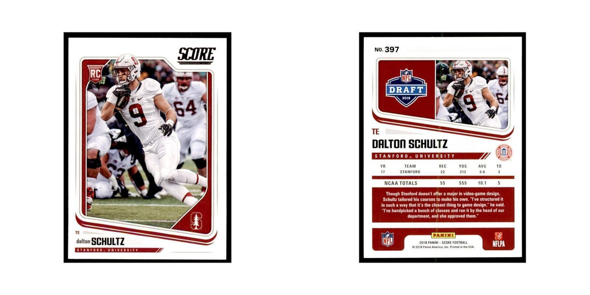 Dalton Schultz Rookie 2018 Score #397 Baseball Cards Football Card NM