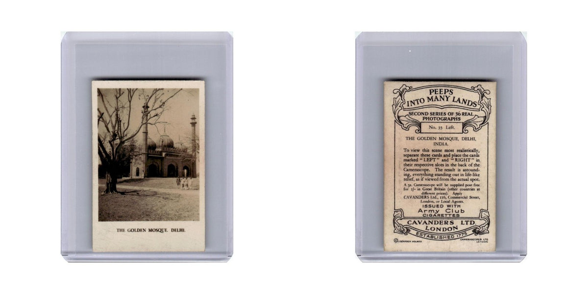 The Golden Mosque 1928 Cavenders Peeps Into Many Lands #35.0 Baseball Card VG