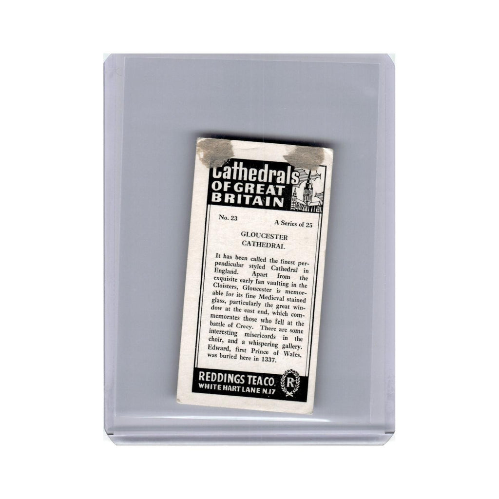 Gloucester 1964 Reddings Tea Cathedrals of Great Britain #23.0 Baseball Card VG