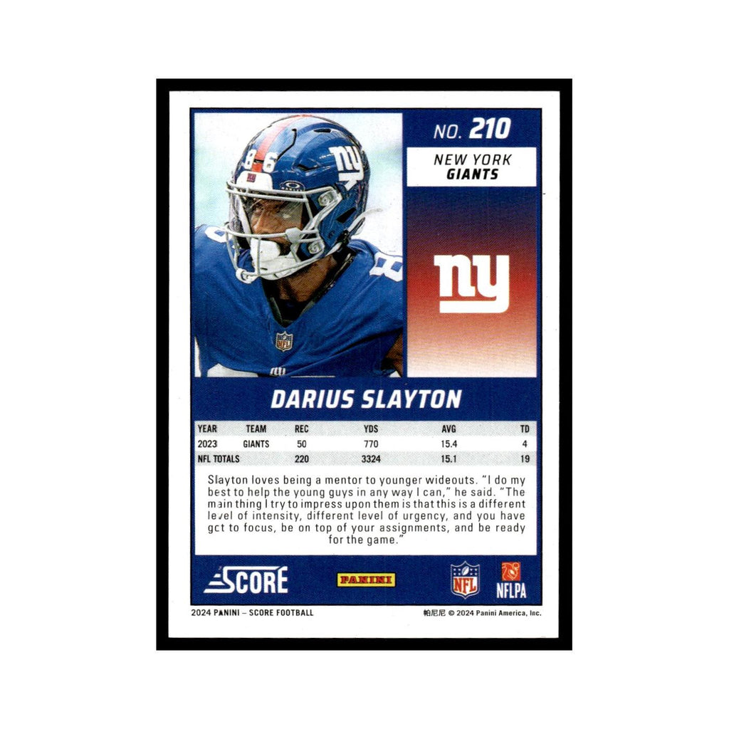 Darius Slayton 2024 Score #210 New York Giants Football Card NM