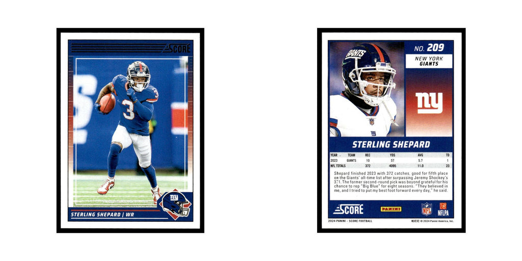 Sterling Shepard 2024 Score #209 New York Giants Football Card NM