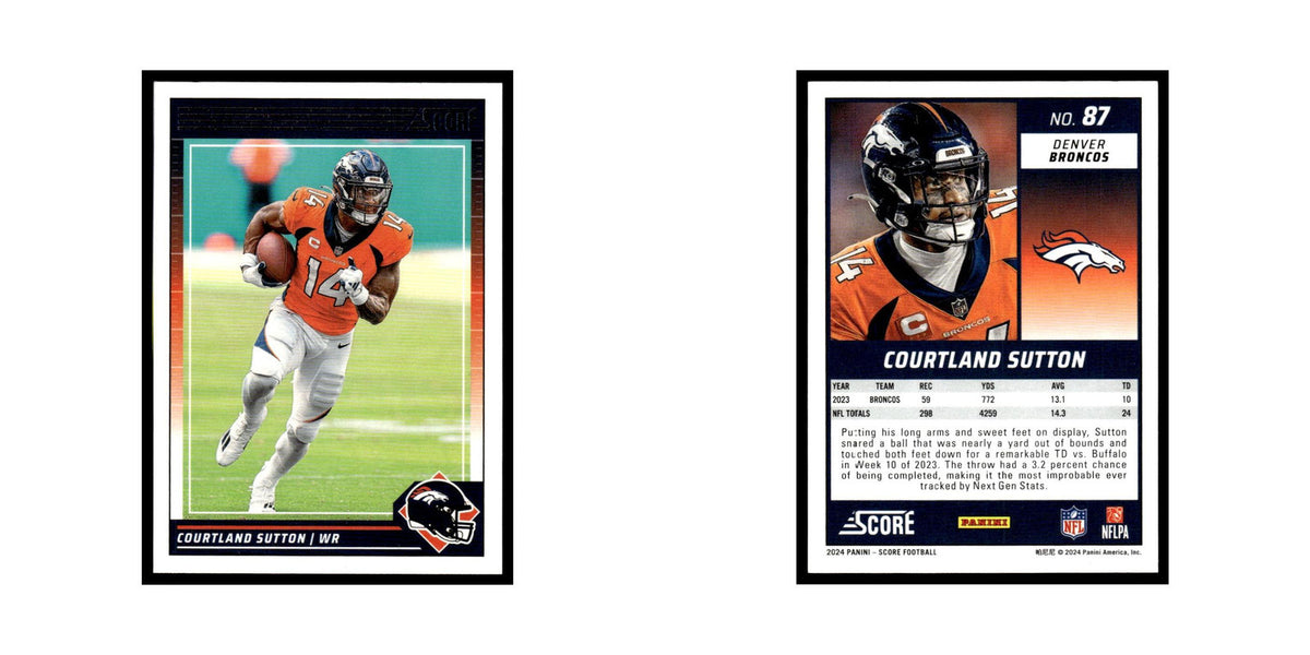 Courtland Sutton 2024 Score #87 Denver Broncos Football Card NM