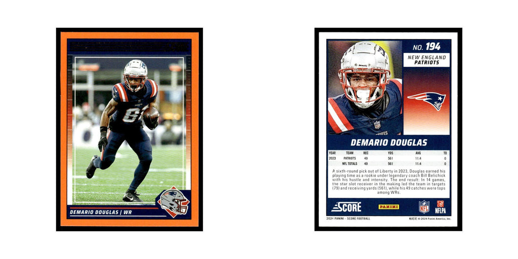 Demario Douglas 2024 Score #194 New England Patriots Football Card NM