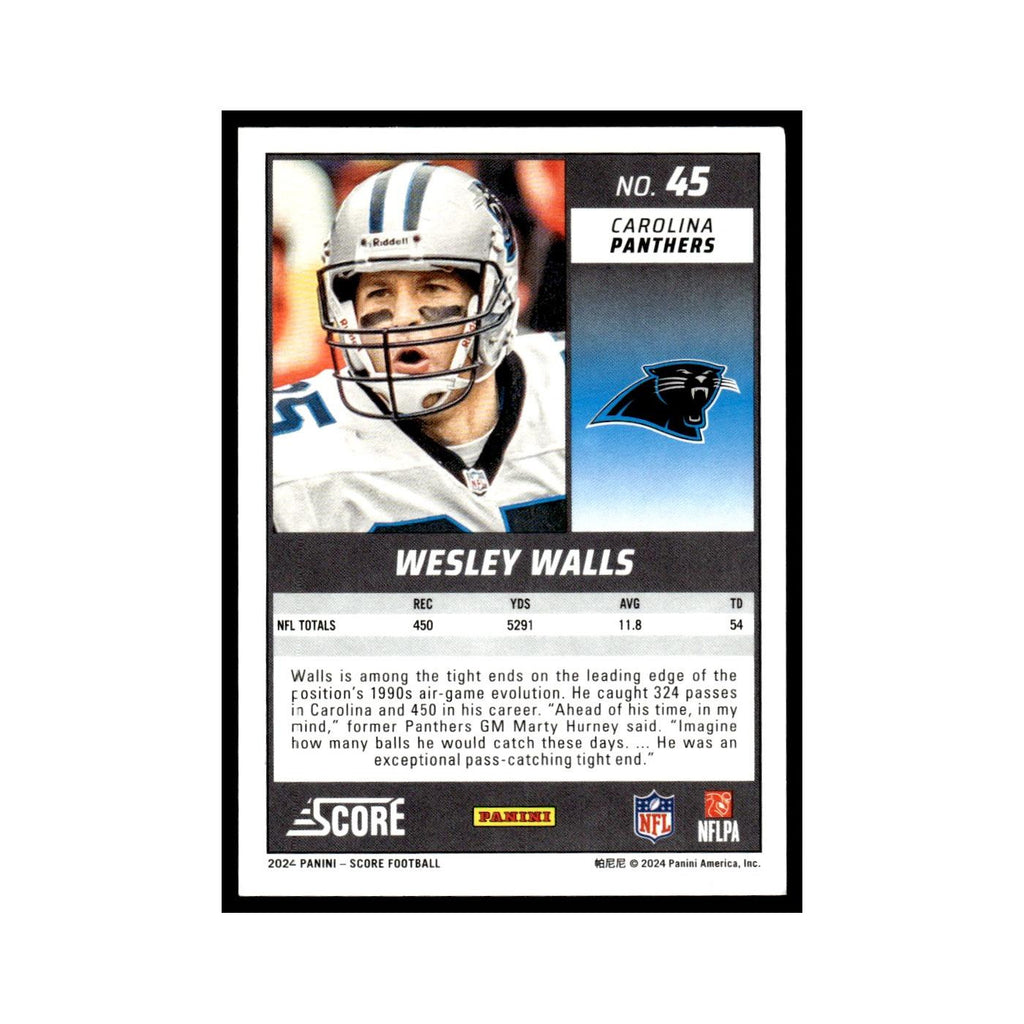Wesley Walls 2024 Score #45 Carolina Panthers Football Card NM