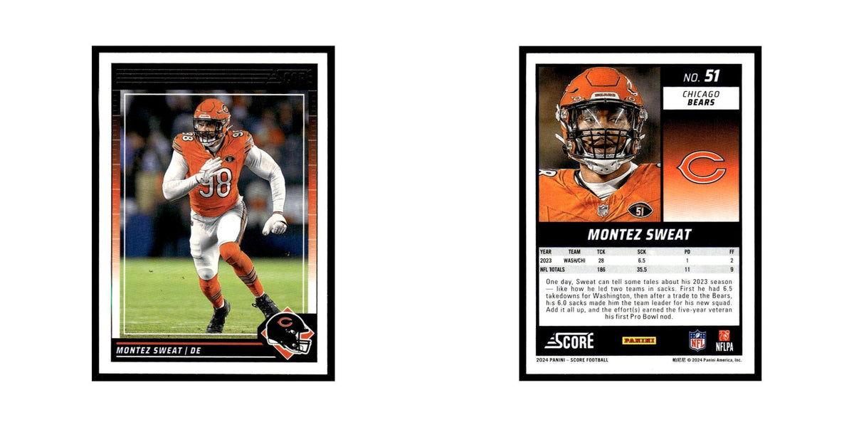Montez Sweat 2024 Score #51 Chicago Bears Football Card NM