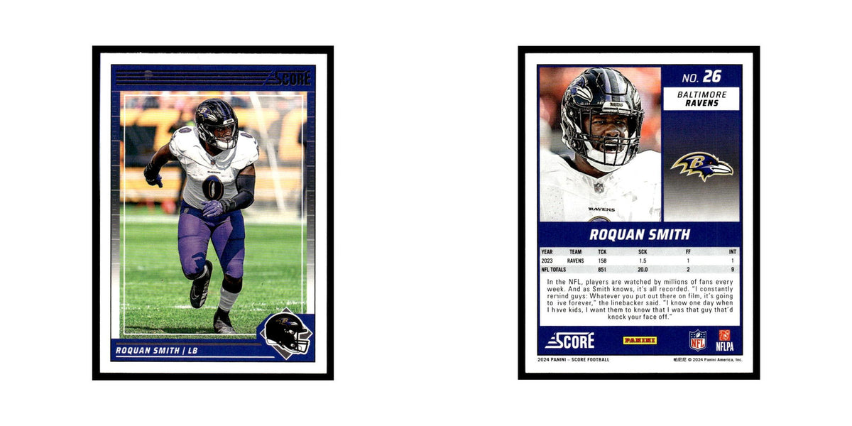 Roquan Smith 2024 Score #26 Baltimore Ravens Football Card NM