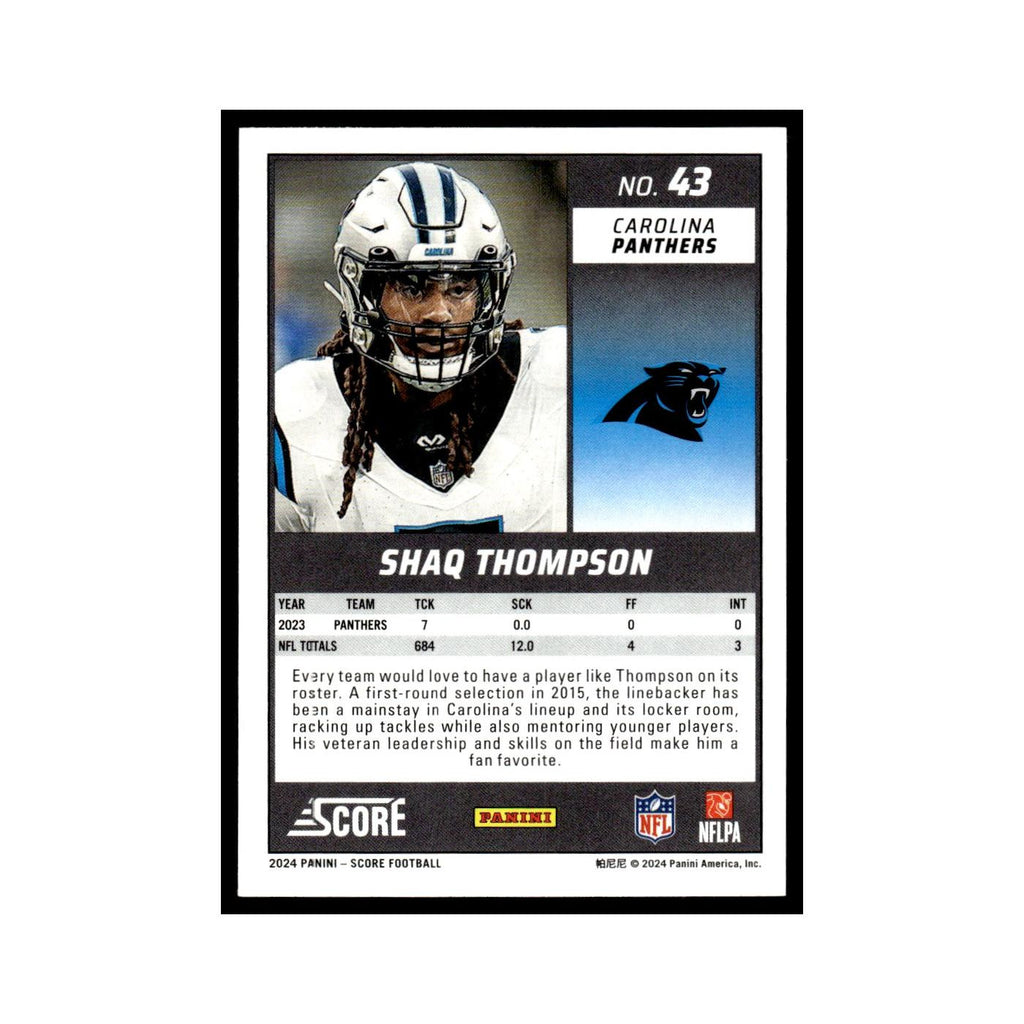 Shaq Thompson 2024 Score #43 Carolina Panthers Football Card NM