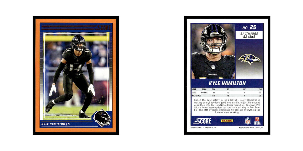 Kyle Hamilton 2024 Score #25 Baltimore Ravens Football Card NM