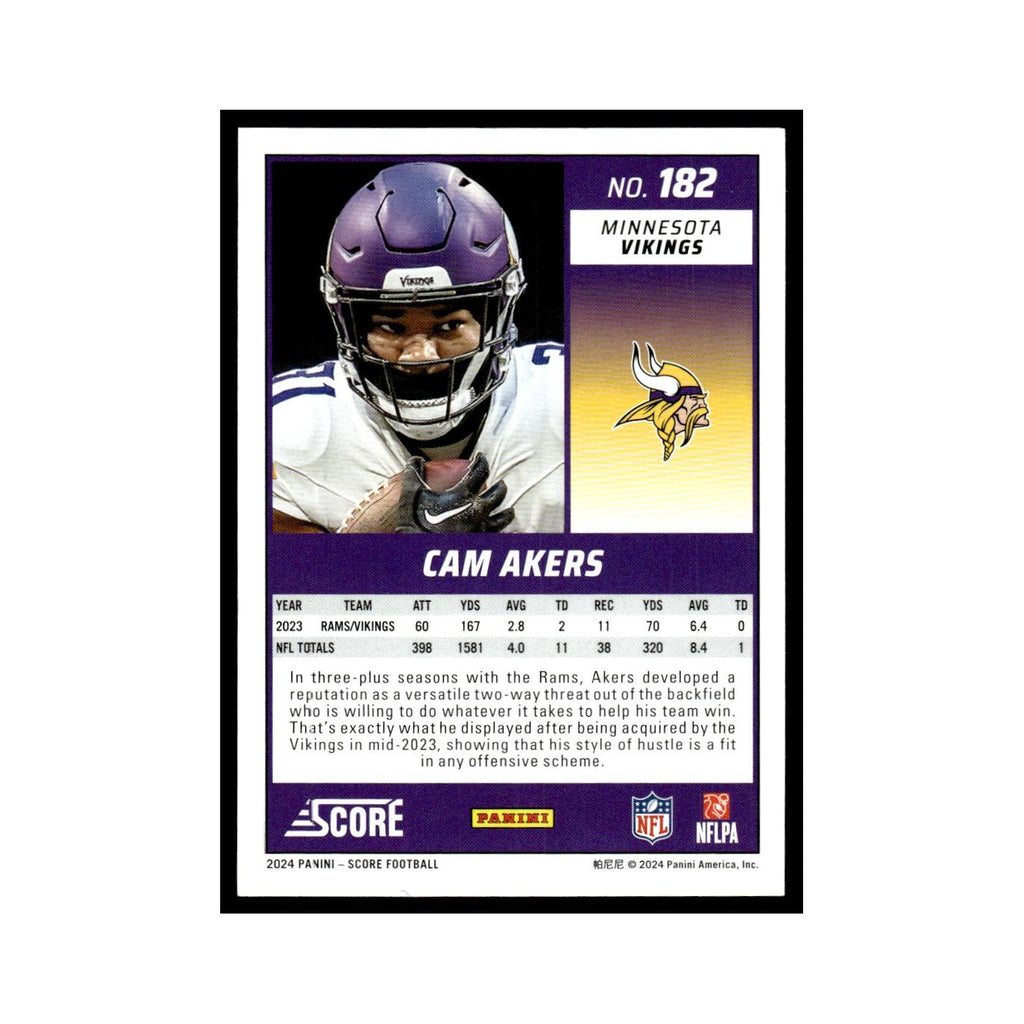 Cam Akers 2024 Score #182 Minnesota Vikings Football Card NM