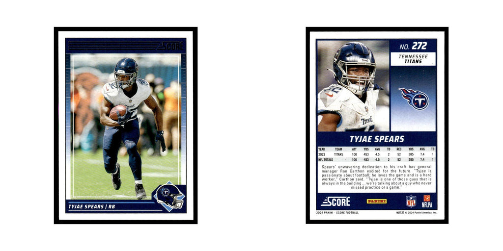Tyjae Spears 2024 Score #272 Tennessee Titans Football Card NM