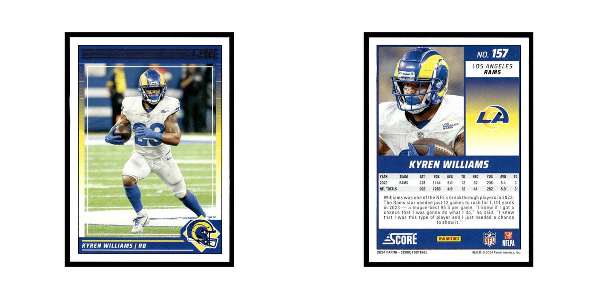 Kyren Williams 2024 Score #157 Los Angeles Rams Football Card NM