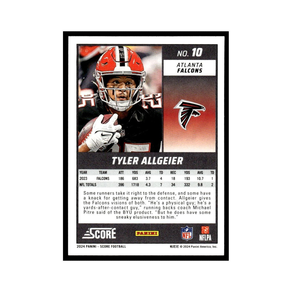 Tyler Allgeier 2024 Score #10 Atlanta Falcons Football Card NM