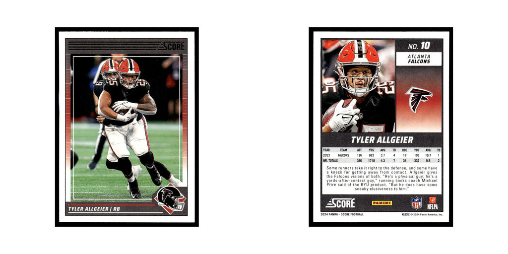 Tyler Allgeier 2024 Score #10 Atlanta Falcons Football Card NM
