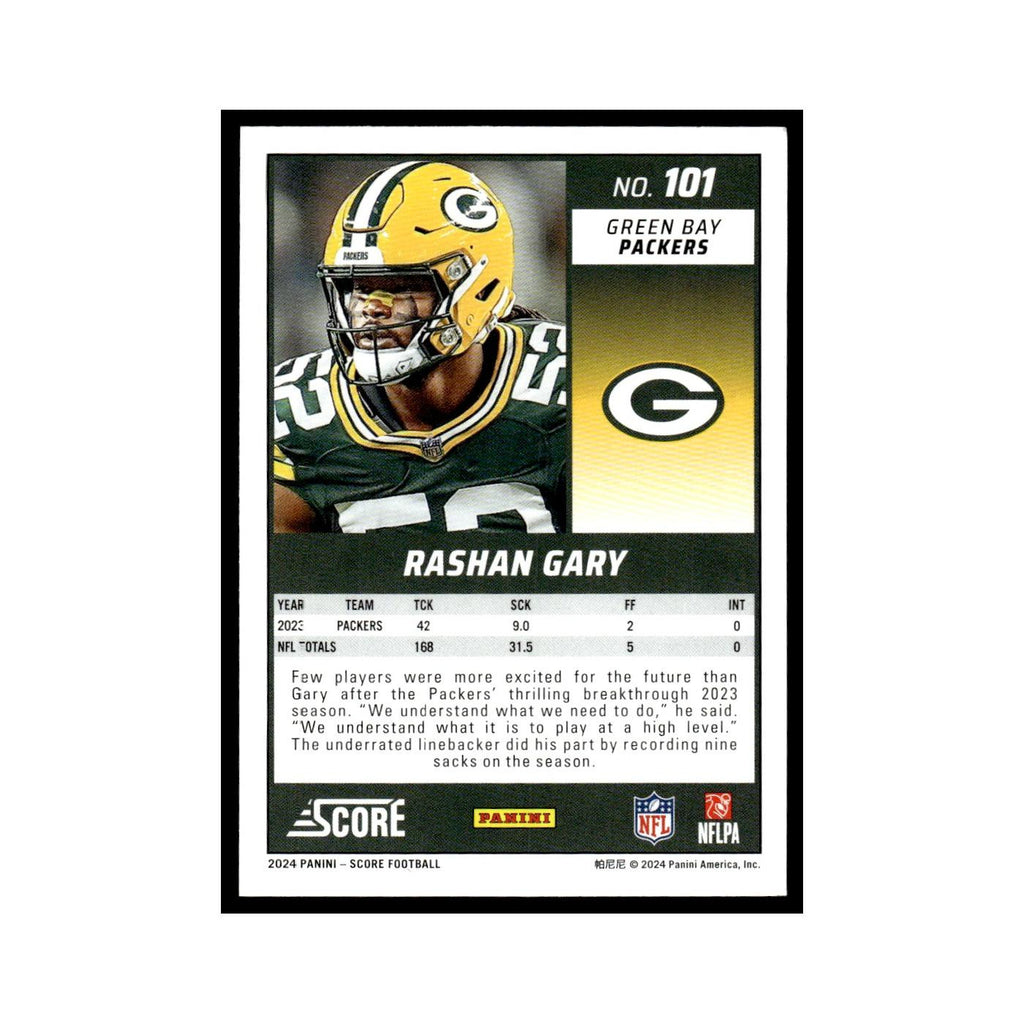 Rashan Gary 2024 Score #101 Green Bay Packers Football Card NM