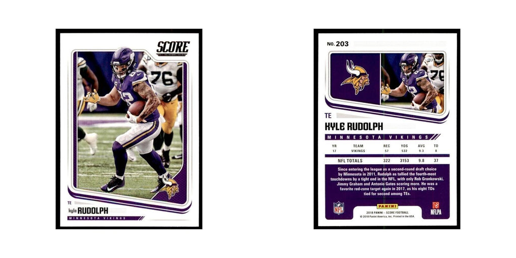 Kyle Rudolph 2018 Score #203 Football Cards Football Card NM