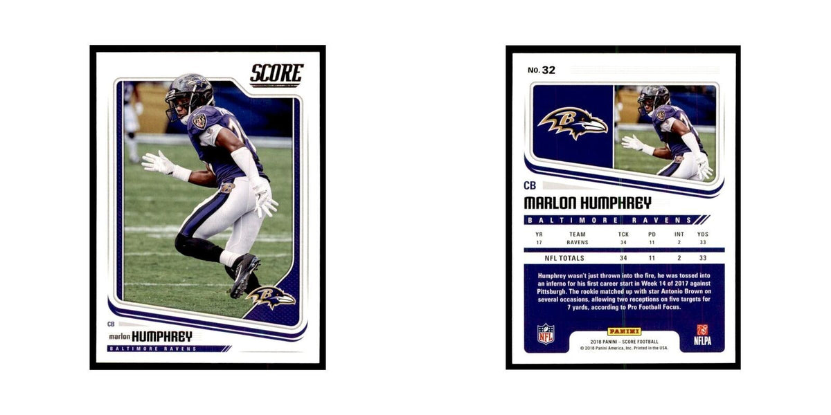 Marlon Humphrey 2018 Score #32 Football Cards Football Card NM