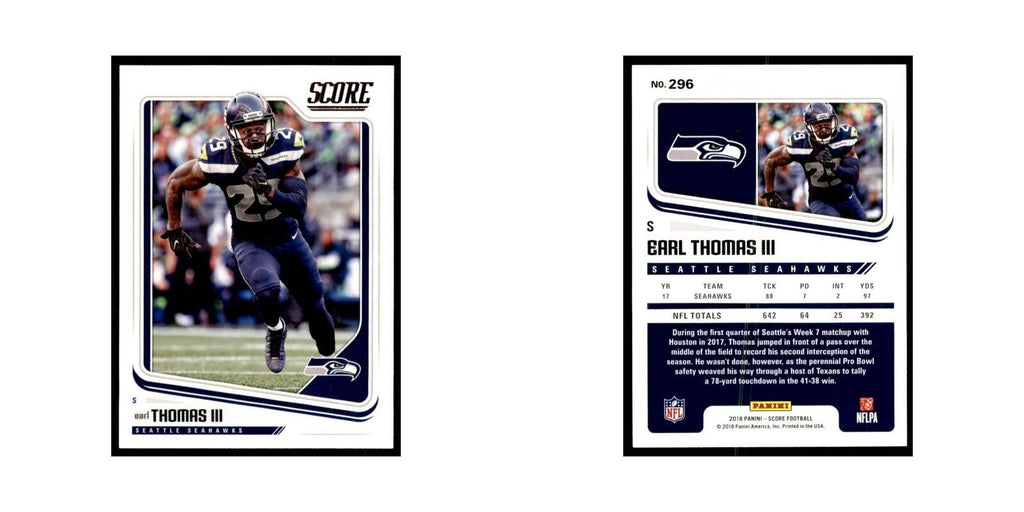 Earl Thomas III 2018 Score #296 Football Cards Football Card NM