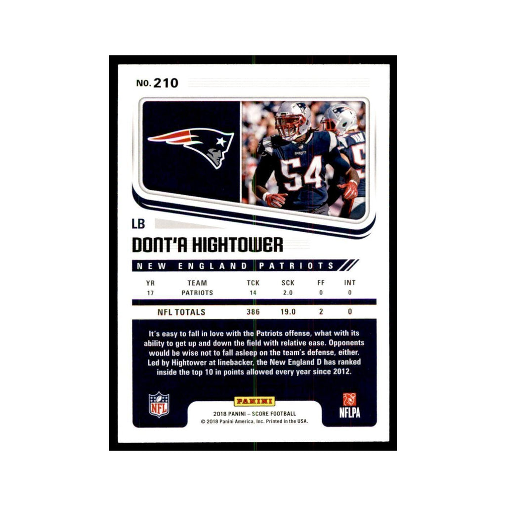 Dont'a Hightower 2018 Score #210 Football Cards Football Card NM