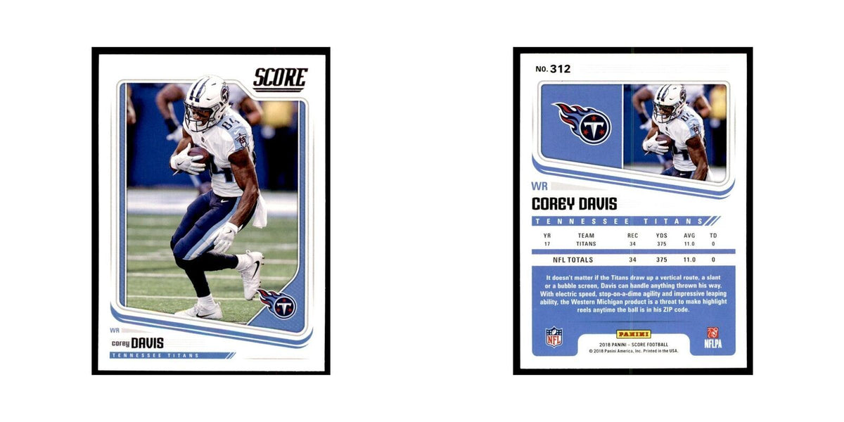 Corey Davis 2018 Score #312 Football Cards Football Card NM