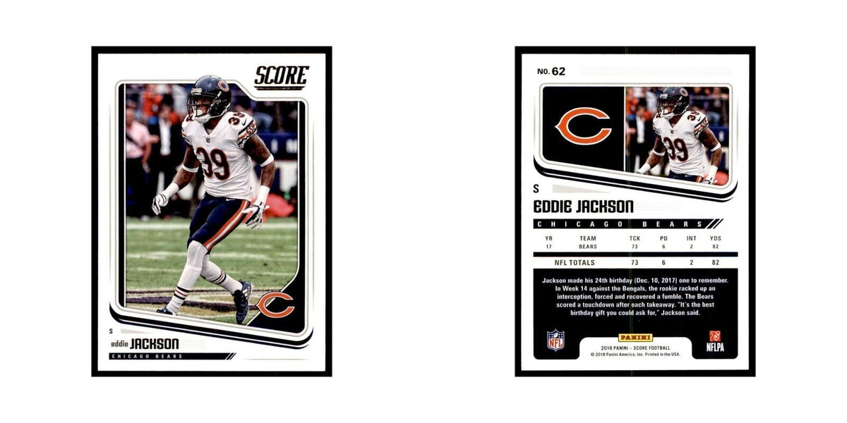 Eddie Jackson 2018 Score #62 Football Cards Football Card NM