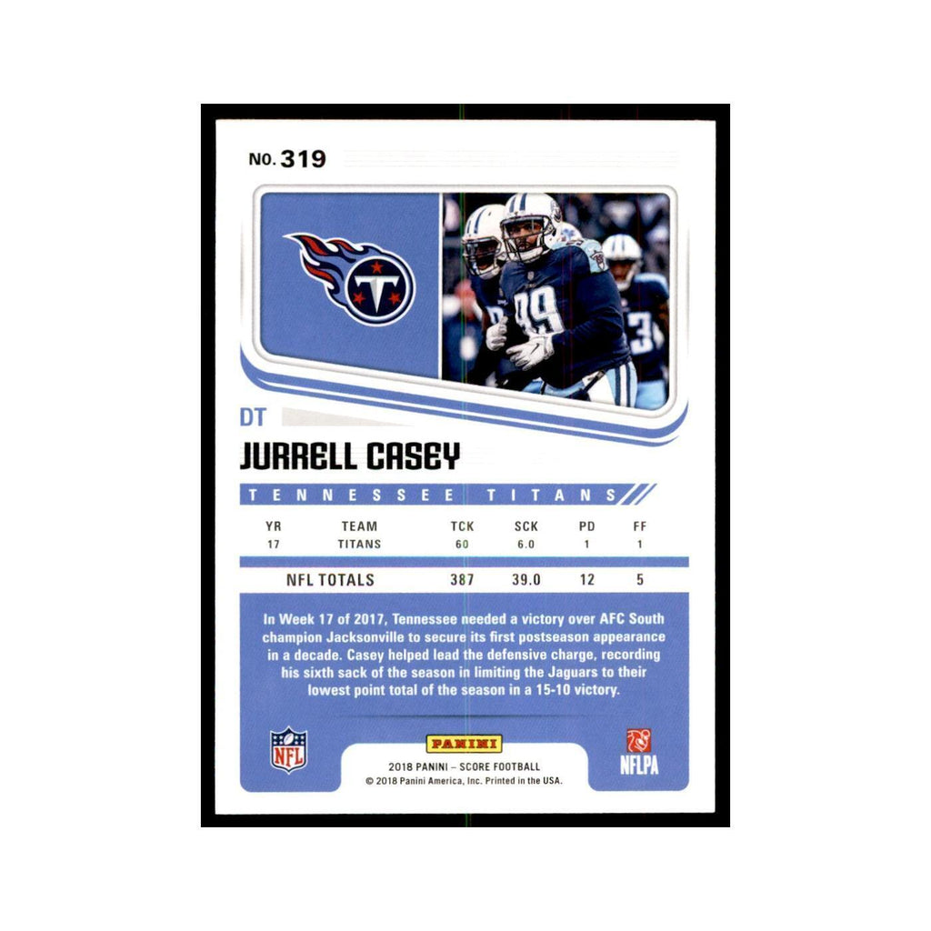 Jurrell Casey 2018 Score #319 Football Cards Football Card NM