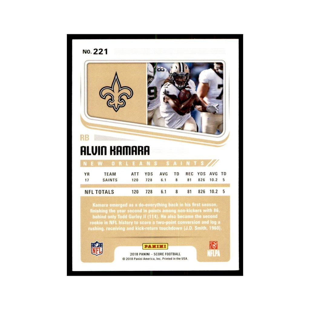 Alvin Kamara 2018 Score #221 Football Cards Football Card NM