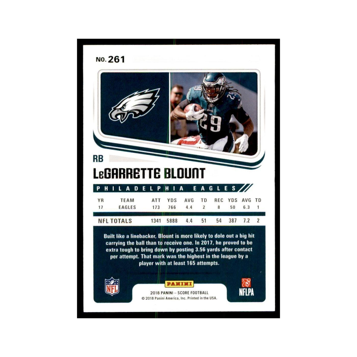 LeGarrette Blount 2018 Score #261 Football Cards Football Card NM