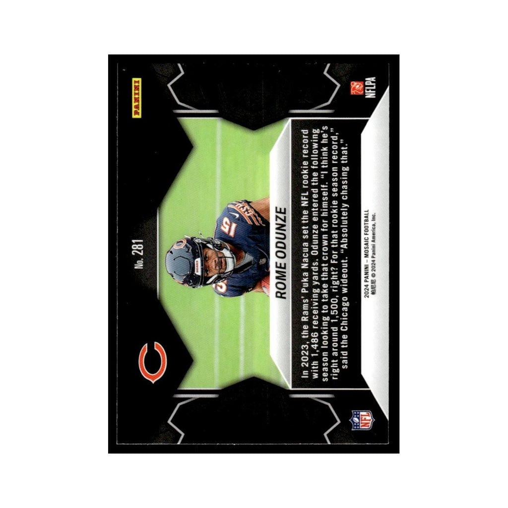 Rome Odunze Rookie 2024 Panini Mosaic #281 Chicago Bears Football Card NM