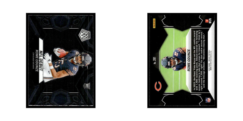 Rome Odunze Rookie 2024 Panini Mosaic #281 Chicago Bears Football Card NM