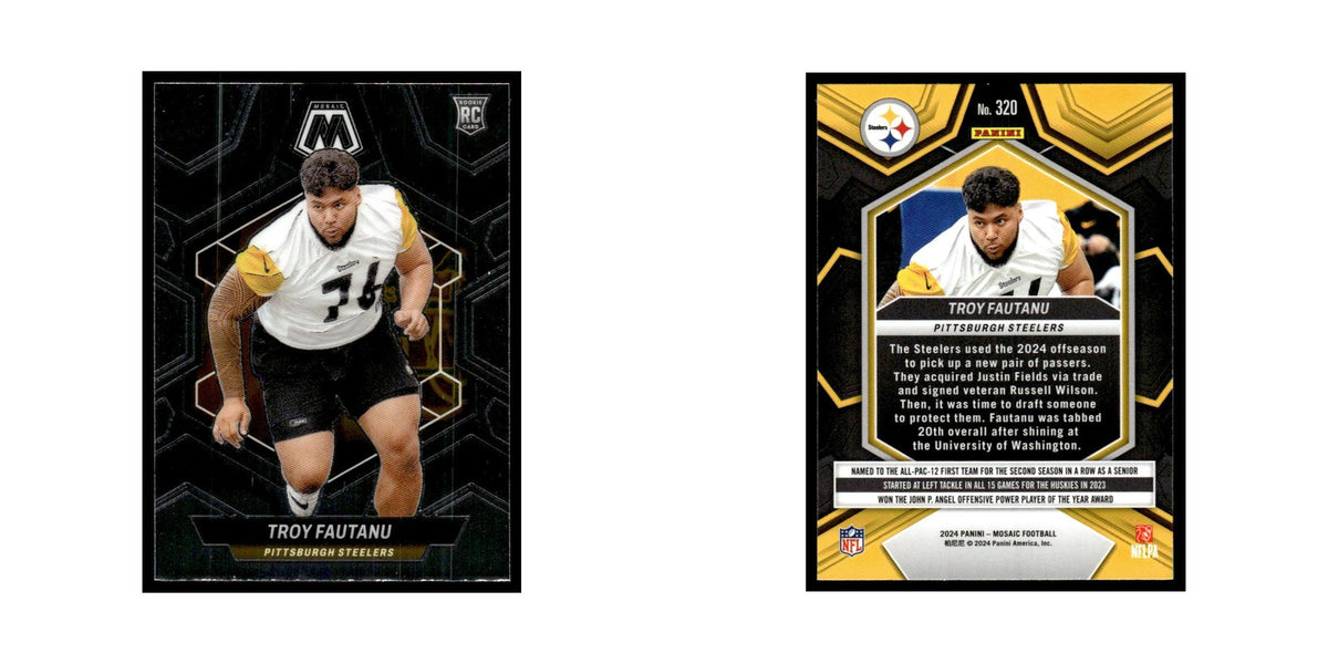 Troy Fautanu Rookie 2024 Panini Mosaic #320 Pittsburgh Steelers Football Card NM