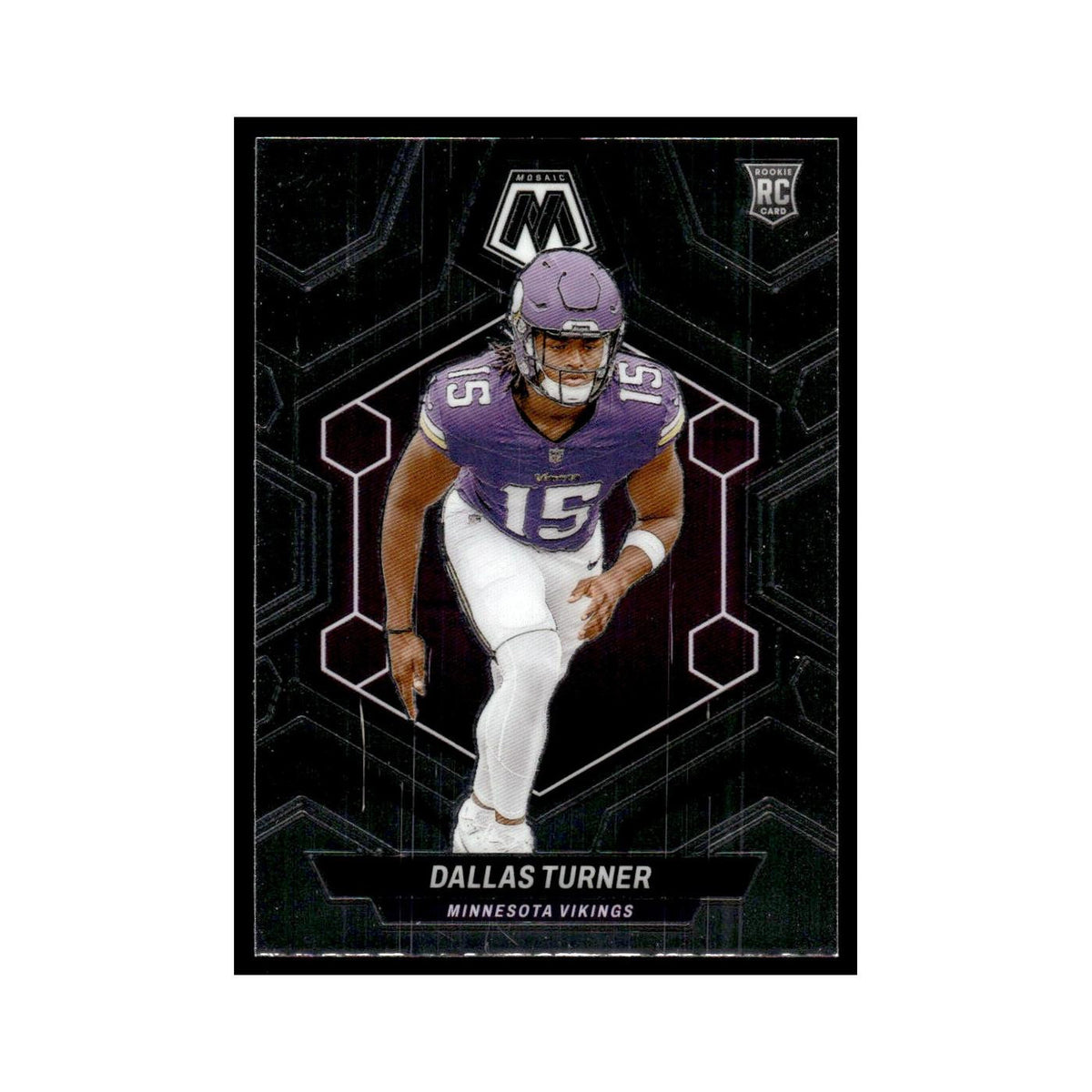 Dallas Turner Rookie 2024 Panini Mosaic #317 Minnesota Vikings Football Card NM