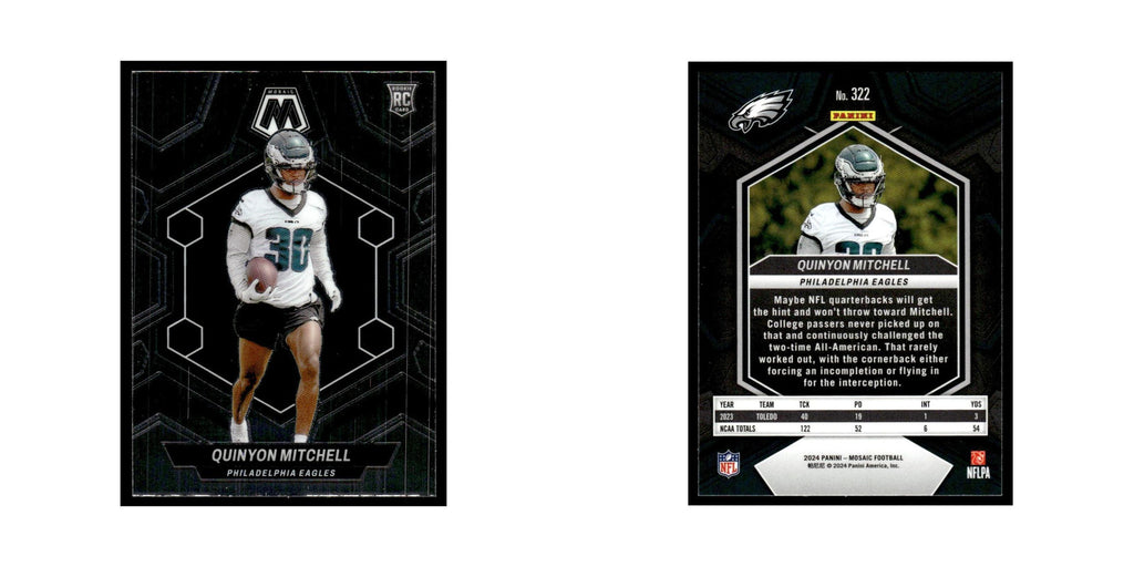 Quinyon Mitchell Rookie 2024 Panini Mosaic #322 Philadelphia Eagles NM