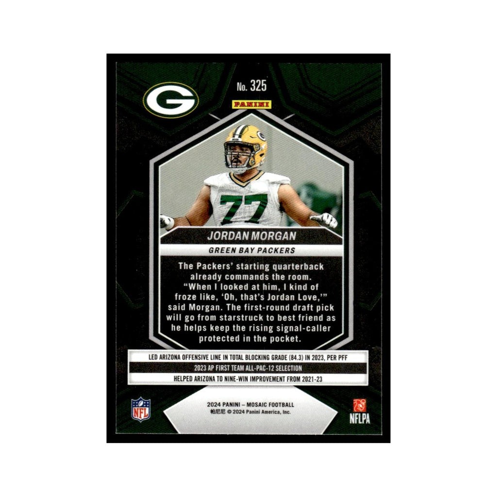 Jordan Morgan Rookie 2024 Panini Mosaic #325 Green Bay Packers Football Card NM