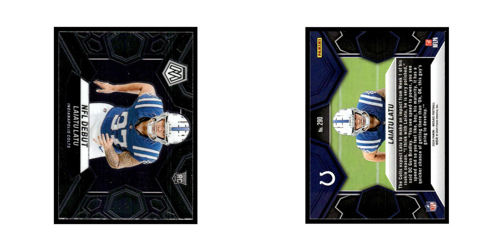 Laiatu Latu Rookie 2024 Panini Mosaic #290 Indianapolis Colts Football Card NM