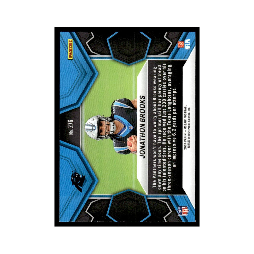 Jonathon Brooks Rookie 2024 Panini Mosaic #276 Carolina Panthers NM