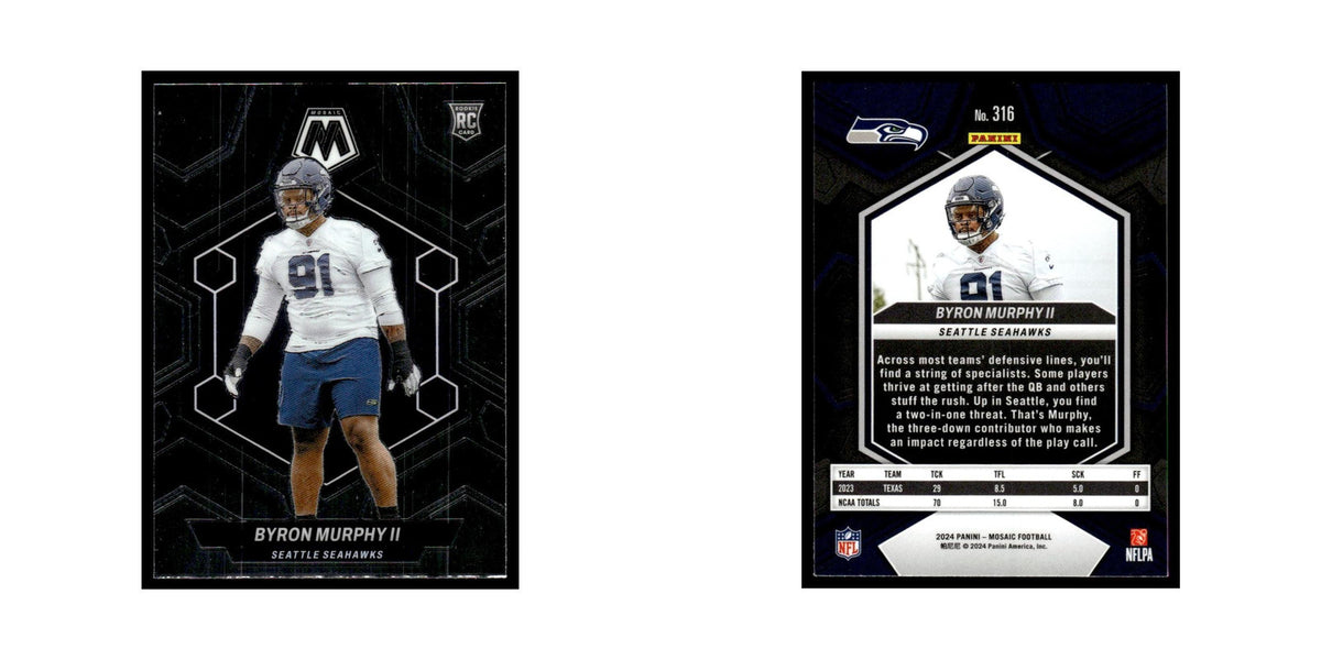 Byron Murphy II Rookie 2024 Panini Mosaic #316 Seattle Seahawks Football Card NM
