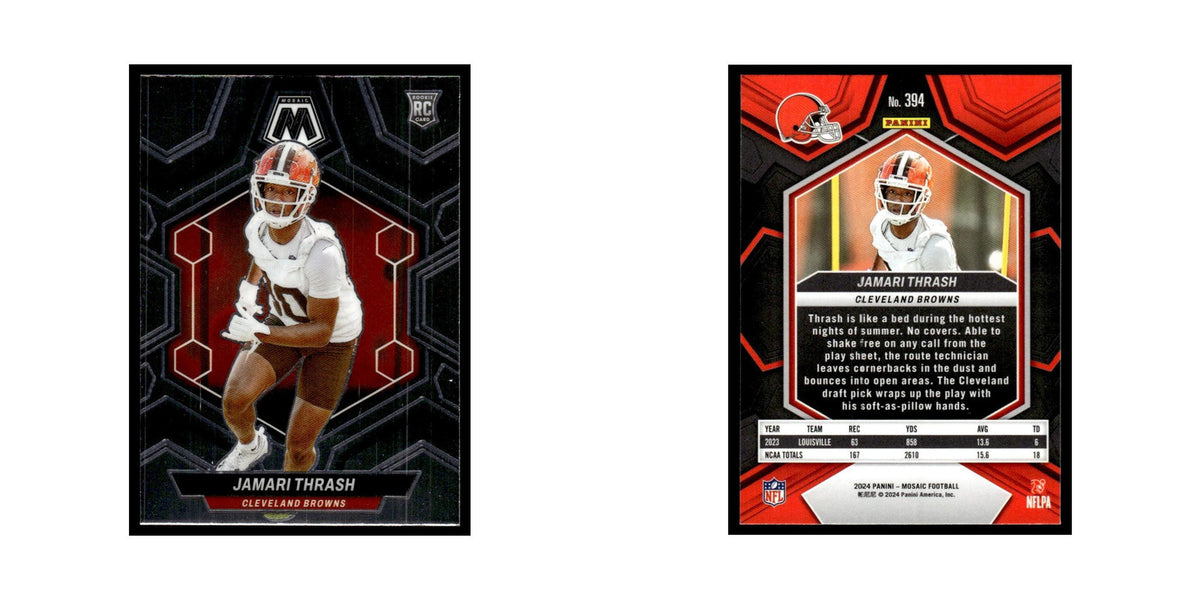 Jamari Thrash Rookie 2024 Panini Mosaic #394 Cleveland Browns Football Card NM