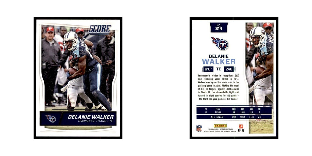 Delanie Walker 2016 Score #314 Football Cards Football Card NM