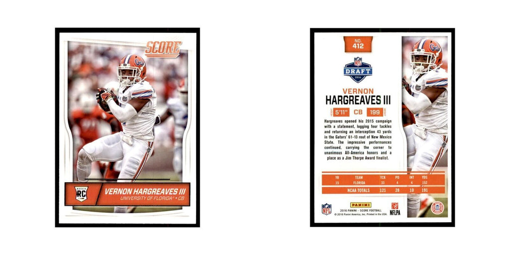 Vernon Hargreaves III Rookie 2016 Score #412 Football Cards Football Card NM
