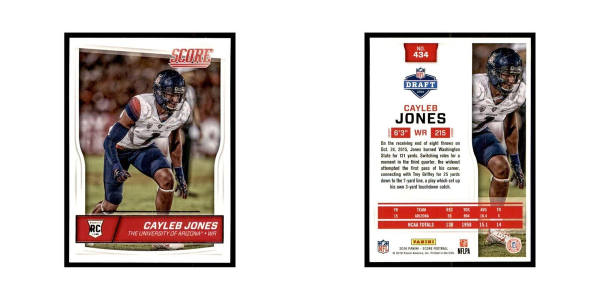 Cayleb Jones Rookie 2016 Score #434 Football Cards Football Card NM
