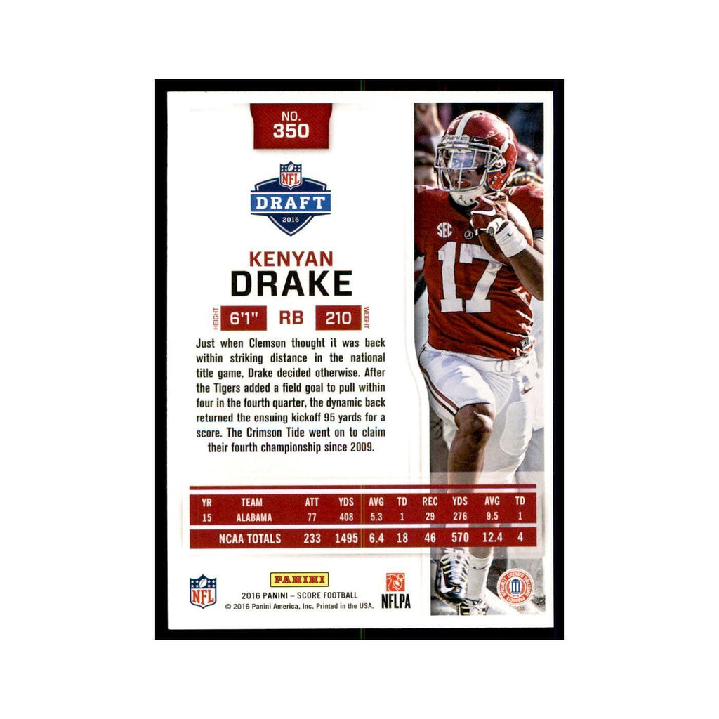Kenyan Drake Rookie 2016 Score #350 Football Cards Football Card NM
