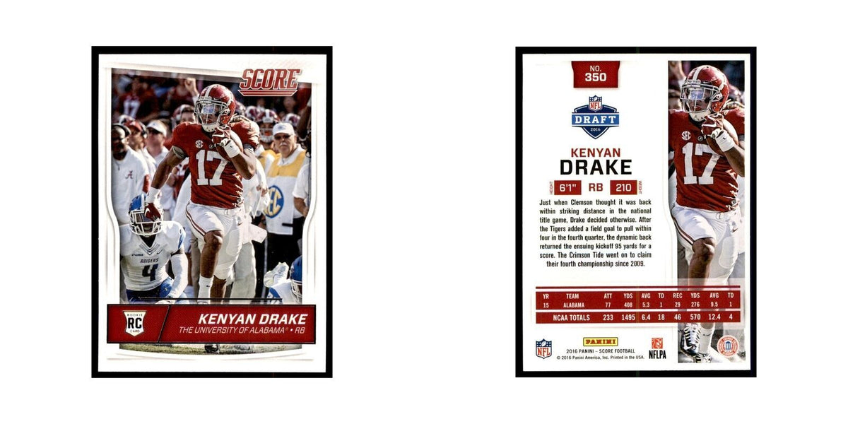 Kenyan Drake Rookie 2016 Score #350 Football Cards Football Card NM