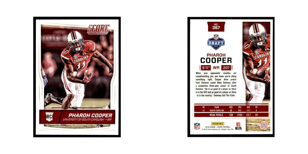 Pharoh Cooper Rookie 2016 Score #367 Football Cards Football Card NM