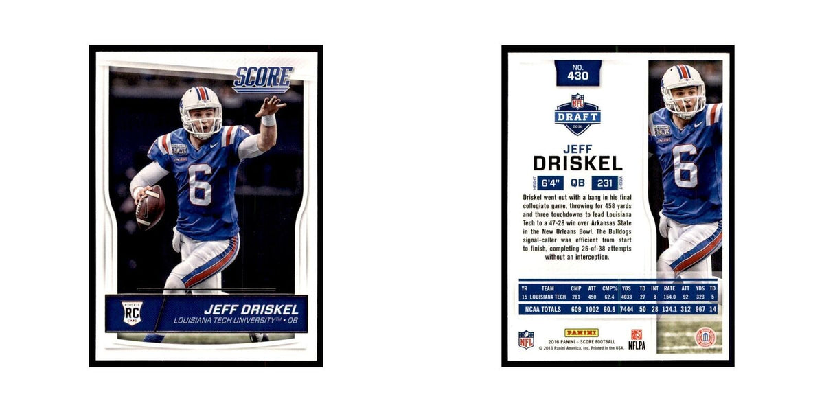 Jeff Driskel Rookie 2016 Score #430 Football Cards Football Card NM