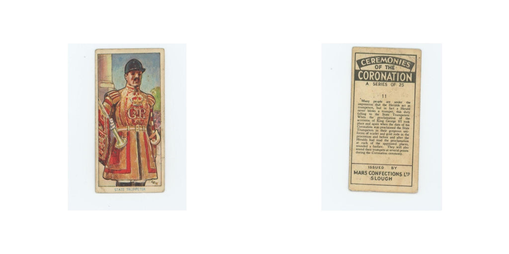 State Trumpeter 1937 Mars Confections Ceremonies Coronation #11.0 VG